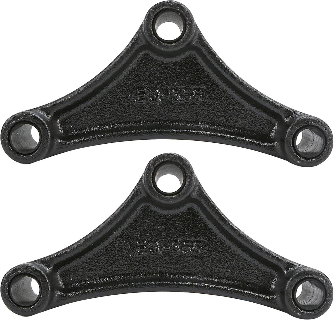 2 Packs EQ-356 Short 6.13" Trailer Equalizer for Double Eye Springs Suspension Parts 9/16 Hole Fit for 1 3/4" Wide Leaf Spring Trailer Center Pivot
