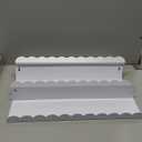 Nursery Book Shelves, 17 Inch Metal Floating Shelves for Wall 4 Pack, Scalloped Shelves, Wall Mounted Book Shelf for Kids Bedroom, Baby Room, Nursery Decor (White)