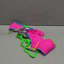 Blooming Jelly Women's Bikini Set Two Piece Swimsuit Triangle Top String Mid Rise Bottom Cheeky Bathing Suit (Medium, Hot Pink)