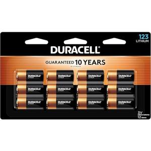 Duracell CR123A 3V Lithium Battery, 9 Count (Pack of 1), 3 Volt High Power for Home Safety, Security Devices, Flashlights, Smoke Alarms, Home Automation