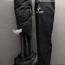 ALPHA CAMP Oversized Camping Folding Chair, Heavy Duty Support 450 LBS Steel Frame Collapsible Padded Arm Chair with Cup Holder Quad Lumbar Back, Portable for Outdoor