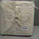 HOdo Home 13×13×13In/3PCS Fabric Storage Bin with Drawstring Closure and 2 Bold Handles, Collapsible Large Canvas Storage Baskets for Organizing Shelf Nursery Home (White & Grey)