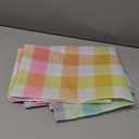 Pastel Tablecloths 54"x108" Gradient Colorful Checkered Rainbow Fabric Table Cover for Easter Birthday Bachelorette Engagement Wedding Bridal Shower Macaron Theme Outdoor Picnic Party Supplies