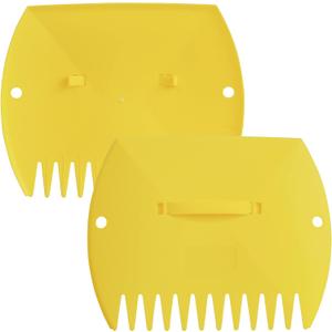Garden and Yard Leaf Scoops Hand Rakes Large Sized, Multiple Leaves Lawn Debris and Trash Pick Up Good Use 1 Pair, Yellow