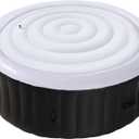 Tlswshsy 4.5 Ft Inflatable Hot Tub Cover- Energy Saving Lid for Round Hot Tub- Foldable Protective Rain Overflow Cover for Outdoor Inflatable Hot Tubs