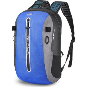 Waterproof Backpack, Waterproof Submersible Backpack, Floating TPU Coated Dry Bag with Airtight Zipper for Kayak, Fishing, Boating, Hiking (30L) (Blue)