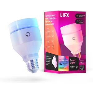 LIFX Supercolor A21 Smart Light Bulb, 1600 Lumens 100W Equivalent, Color Changing RGB + Tunable White, Dimmable E26, Matter Compatible, Works with Apple HomeKit, Alexa & Google Home, No Hub Required