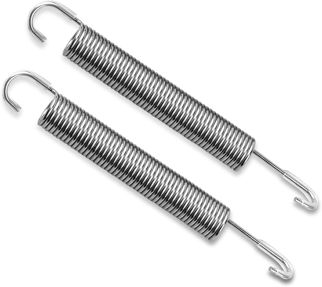 6-1/4 inch Recliner Springs Replacement Sofa Chair Bed Mechanism Tension Stainless Chaise Longue Springs Long Neck Hook Style (Pack of 2)