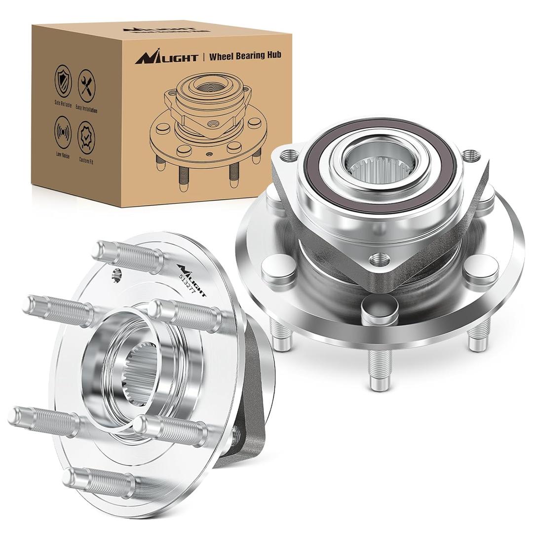 Nilight Front or Rear Wheel Bearing and Hub Assembly for Chevrolet Traverse 2009-2012 2013 2014 2015 2016 2017, GMC Acadia 2007-2016, Buick Enclave 2008-2017, Saturn Outlook 2007-2010 w/6-Lug, 513277
