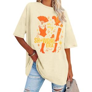 Oversized Country Music Shirts Women in My Music Era Tshirts Concert Lovers Gifts Casual Short Sleeve Tees (L)