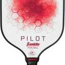 Franklin Sports Pickleball Paddle - Pilot Polypropylene Core Pickleball Racket - Official USA Pickleball (USAPA) Approved Pickleball Paddle - Lightweight Pro Racket - 10mm Thick Core (Red)
