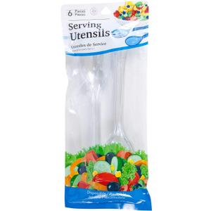 Jacent 6 Piece Blue Plastic Serving Utensils, Colors Vary - 1 Pack