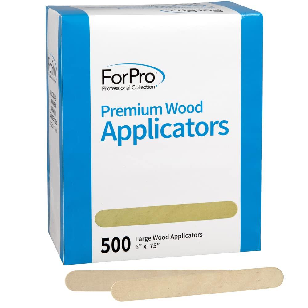 ForPro Professional Collection Premium Wood Applicators, Non-Sterile, Hair Removal Waxing Sticks, Large, 6" L x .75" W, 6 Inch, 500 Count (Pack of 1)