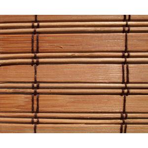 Brown Cordless Bamboo Slat Roll Up Blind with Privacy Backer Liner - 36-Inch Wide by 72-Inch Long