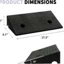 Rubber Curb Ramps for Driveway Curb Ramp 3.1 Inch Rise 2 Pack Threshold Ramp for Low Cars Ramps for Lawn Mower to Shed 7000lbs Load Capacity