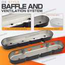 For LS Cast Aluminum Tall Valve Covers & OverCover for LS1 LS2 LS3 LS6 LS7-1Pair Black