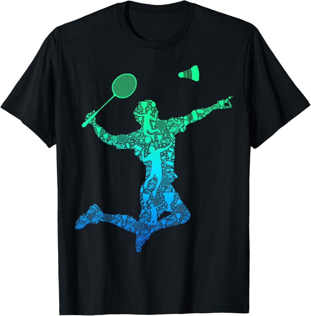 Badminton Player Shuttlecock Boys Kids Men Youth T-Shirt,Small