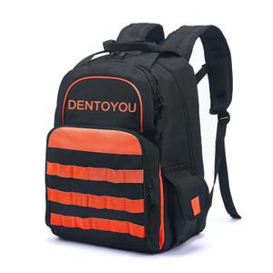 Tool Backpack Heavy Duty Electrician Backpack Tools Bag for Jobsite Construction Hvac Techs Work with Multi Pocket Orange