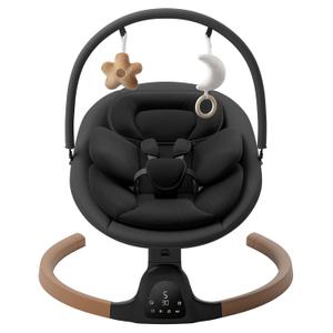 Baby Swings for Infants, Electric Infant Swing with 5 Speed Modes, 5-Point Harness, 3 Timer Settings, Built-in Songs & Bluetooth, Portable Baby Swing with Remote Ccontrol, Indoor Outdoor Use