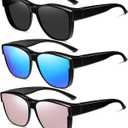 Wzerry Polarized Sunglasses Over Glasses for Women - Fit Over Glasses UV400 Protection Large Shades for Driving & Outdoor