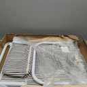 SUNNYLiFE Luxe Reclining Beach Chair with Insulated Cooler Pocket | 6 Positions Incl. Flat, Oak Armrests, Backpack-Ready | The Resort Coastal Blue