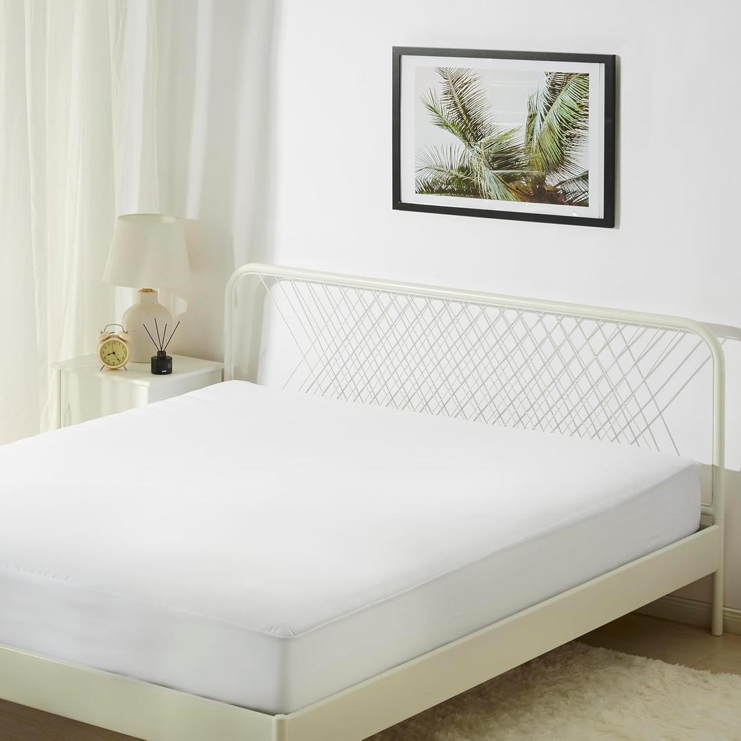Amazon Basics Waterproof Mattress Protector, Bed Bug and Dust Mite Barrier
