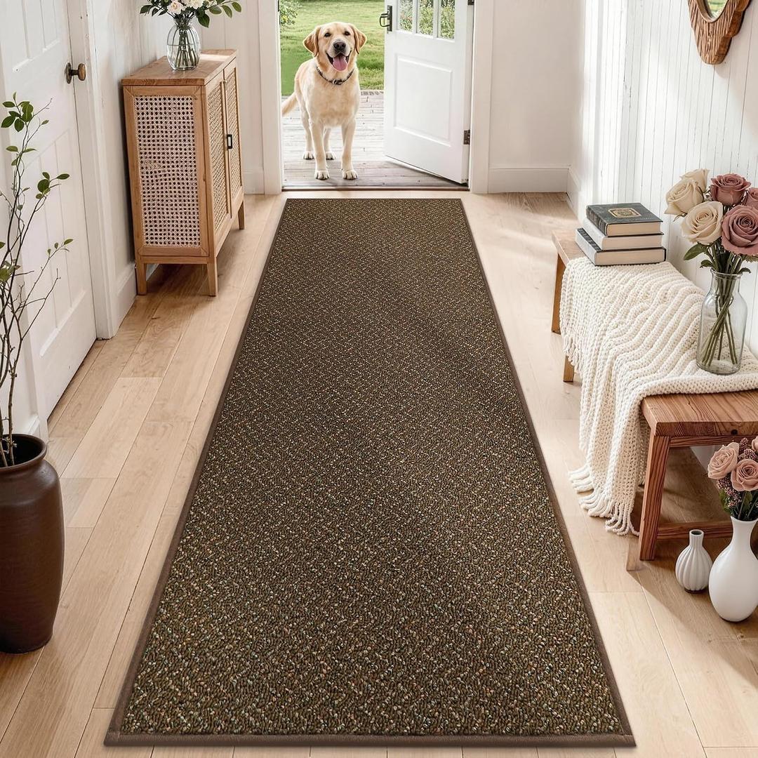 COSY HOMEER Hallway Runner Rug 2'7"x10' Brown