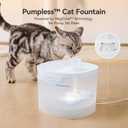 Cheerble Pumpless Cat Water Fountain, 2L/67oz Automatic Pet Fountain, Elfin E1 Lite Cat Fountain for Drinking, MagDrive™ Technology, Continuous Flow Mode, BPA-Free (Yellow, E1 Lite)