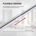 SOLOKOS Telescopic Ceiling Mount Curtain Track System 51 to 94 inch Adjustable Room Divider Track Set (51-94") White