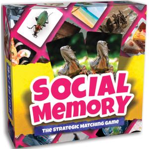 3 x Social Memory - Strategic Twist On Classic Memory Game! Great for Grandkids, Engaging Matching Cards for Families and Kids. Perfect for 2-5 Players and Family-Friendly Fun, 5.75 inches