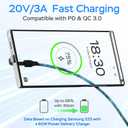 USB C Charger Cable, 60W 3.3ft Type C Charging Cable, Flat 90-Degree C-Port, High-Speed Data Transfer Compatible with Samsung S23/S22/S21, iPhone 15 Pro/Pro Max, MacBook Air/Pro, etc.