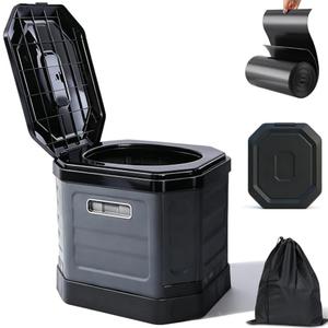 Tfulad Camping Toilet for Adults - Portable Folding Toilet with Lid,Travel Portable Potty for Adults,Porta Potty Car Portable Potty