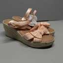 Ruiee Wide Width Wedge Sandals for Women, Ankle Strap Cute Bowknot Open Toe Summer Shoes Platform Espadrille Wedge Dressy Women Sandals.259001 Nude Size 11