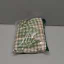 2 Pack Taupe White Plaid Ruffle Square Euro Pillow Shams, 100% Washed Cotton Gingham Camel Brown Fall Decorative Pillow Covers for Bed/Sofa - 26''x26''