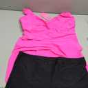 Aqua Eve Plus Size Two Piece Swimsuits for Women Tankini Bathing Suits Flowy Swim Dress with Shorts, 18W