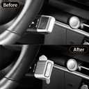 YOUTOOCAR Column Gear Shift Knob Cover Compatible with Hyundai Santa Fe 2024-2026, Tucson 2025-2026, Kona 2024–2026, Sonata 2023–2026 Accessories (Silver)