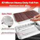 Aluminum Pans Foil Pans, 25 Pack 9x13 Disposable Trays Half Size Tin Pans Heavy Duty Foil Trays Food Containers For Cooking, Baking, Roasting, Heating or Steam Table
