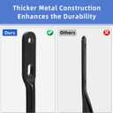 4 PCS Curtain Holdbacks, Wall Mounted Drapery Tiebacks Simple Style, Black