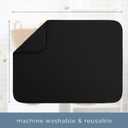 S&T INC. Dish Drying Mat XL, 18 x 24, Absorbent Microfiber Kitchen Counter Mat, Dish Drying Pad for Dishes, Utensils, Pots and Pans, Extra Large, Black