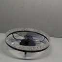 19'' Modern Ceiling Fans with Lights, Low Profile Flush Mount Remote Reversible Ceiling Fan Black