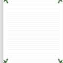 Stationery Lined Paper, Letter Size Unpunched Ruled Filler Paper, 100Sheets/200Pages Loose-Leaf Line, 100gsm, 8.5'' x 11'', Leaf