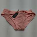Tempt Me Women Twist Bikini Bottom Moderate High Cut Bathing Suit Bottoms Ruched Swimsuit Bottom (Large, Light Pink)
