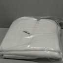 Nanspring White Linen Curtains 84 inches Long for Bedroom Back Tab Light Filtering Privacy Sheer Modern Farmhouse Coastal Decor Off Cotton Textured Gauze Curtain Living Room 2 Panel Set