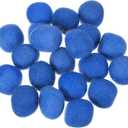 uxcell 20 Pcs Wool Felt Balls Beads, 1.2 Inch Felt Pom Poms for Crafts, Handmade Pompoms Bulk Small Bead for Nursery Handicrafts and DIY Art Decoration, Blue