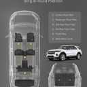 3W Floor Mats & Cargo Liner with Backrest Mats for Ford Explorer 2022-2026