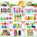 Dilycery 124 Pcs Fidget Party Favors for Kids, Easter Egg Fillers, Treasure Box Toys for Classroom, Treasure Chest for Kids Prizes, Student Prizes Box Toys, Pinata Fillers Goodie Bag Stuffers