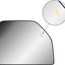 Replacement Passenger Right Side Door Towing Mirror Main Big Glass Flat Heated with Back Plate and BLIS for Ford F-150 F 250 F-350 F-450 F-550 from 2015 to 2024