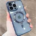 ZIYE Magnetic Case Made for iPhone 12 Pro Max 6.7 Inch [Compatible with MagSafe] Soft TPU Phone Phone Cover with Full Camera Lens Anti-Scratch Protection Slim Phone Case for Women Men, Light Blue