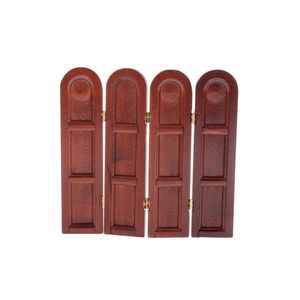 predolo Wood Miniature Screen 1/12 Dollhouse Decoration Accessories Wooden Furniture DIY Making Supplies Any Rooms Decor