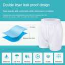 2PCS Carer Adult Diaper Covers Washable, Leakproof Incontinence Underwear for Men Women Enclosed Elastic, Widened Waistband Design Protection for Long-Term Care & Daily Use(White, Black, 3XL)